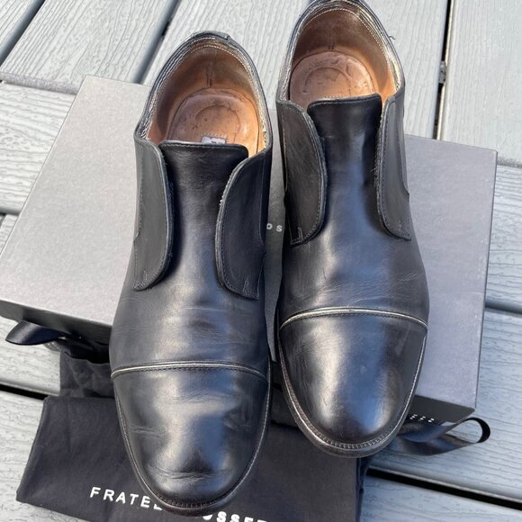 Fratelli Rossetti Black Leather Slip On Women's Oxford - Size 37.5 IT (7-7.5 US) - Picture 3 of 6